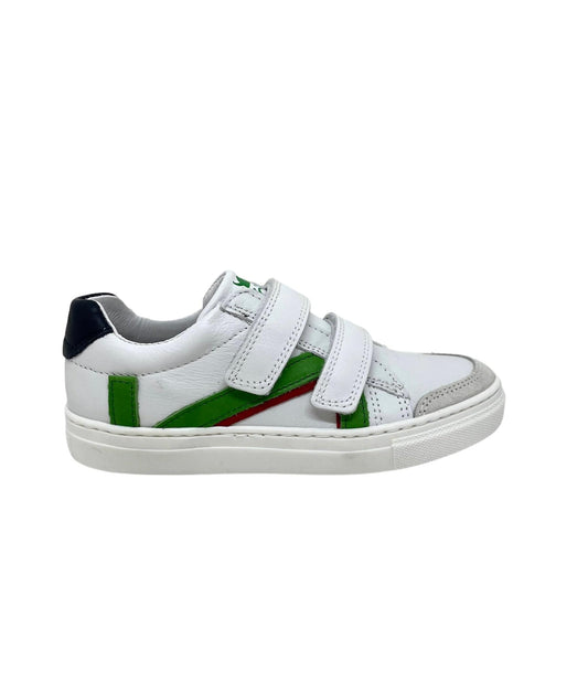 Chaussures Basses/Baskets/Sneakers 32 NORVIK FRAV Blanc / Vert basket sneakers cuir 15504029
