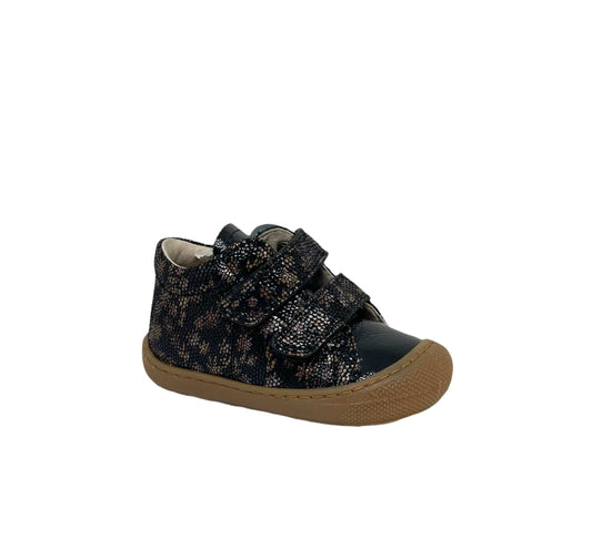 Pré marche 19 NATURINO COCOON Velcro noir imprime paillette botillons 8053461600632
