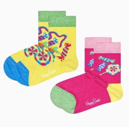 accessoires 12/24 mois HAPPY SOCKS CHAUSSETTES KSW02 2000 Sugar jaune 7333102475401