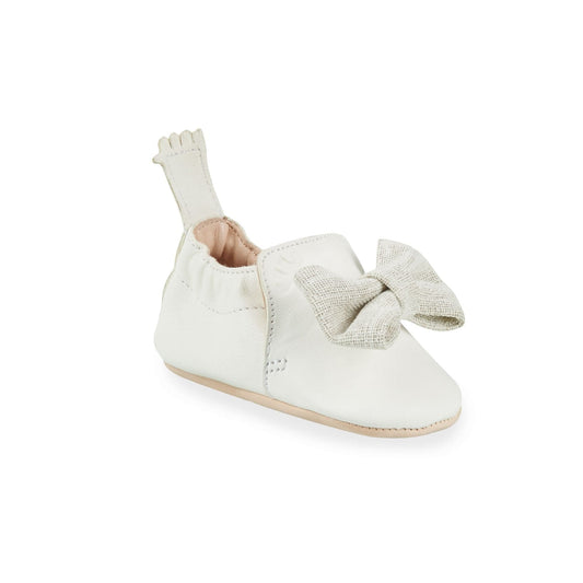 chausson EZPZ easy peasy MY BLUMOO NOEUD blanc chaussons cuir