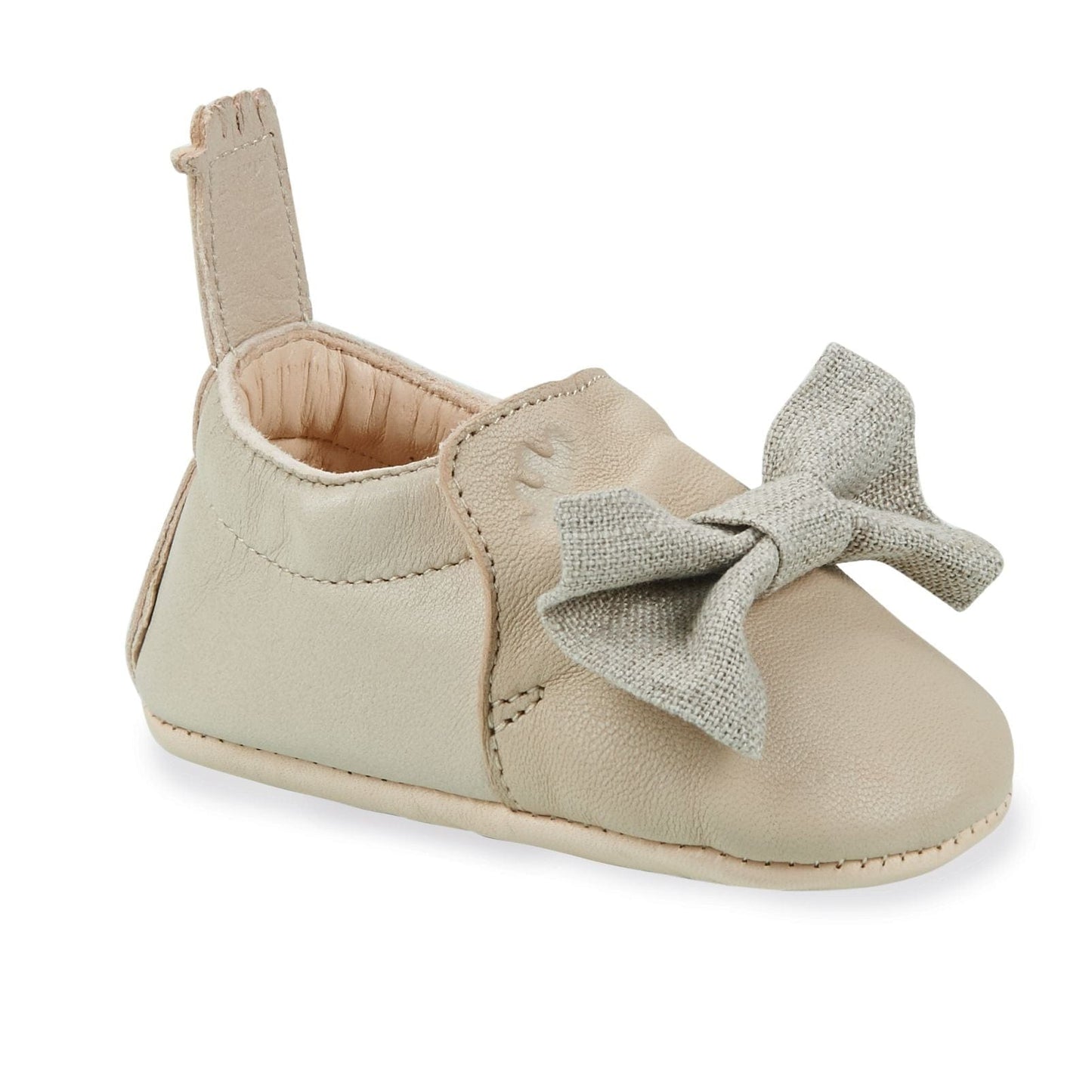 chausson EZPZ easy peasy MY BLUMOO NOEUD beige chaussons cuir
