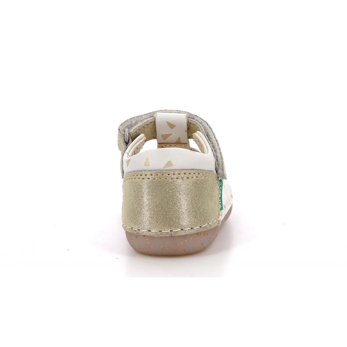 Babies/Salomés KICKERS SUSHY blanc or prémarche premiers pas salomés