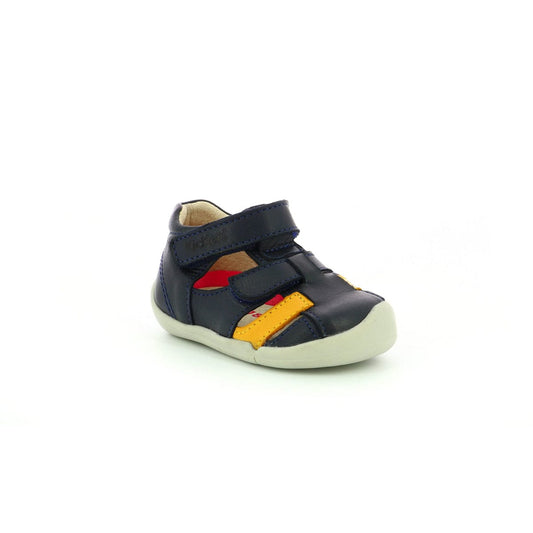 Babies/Salomés 18 KICKERS WASABOU marine jaune Babies/Salomés 3612887709449