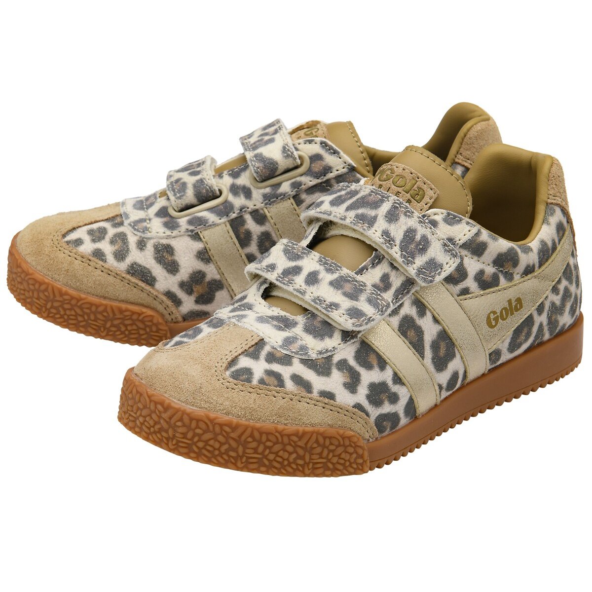 GOLA HARRIER SAFARI STRAP Léopard Caramel Sneakers Baskets