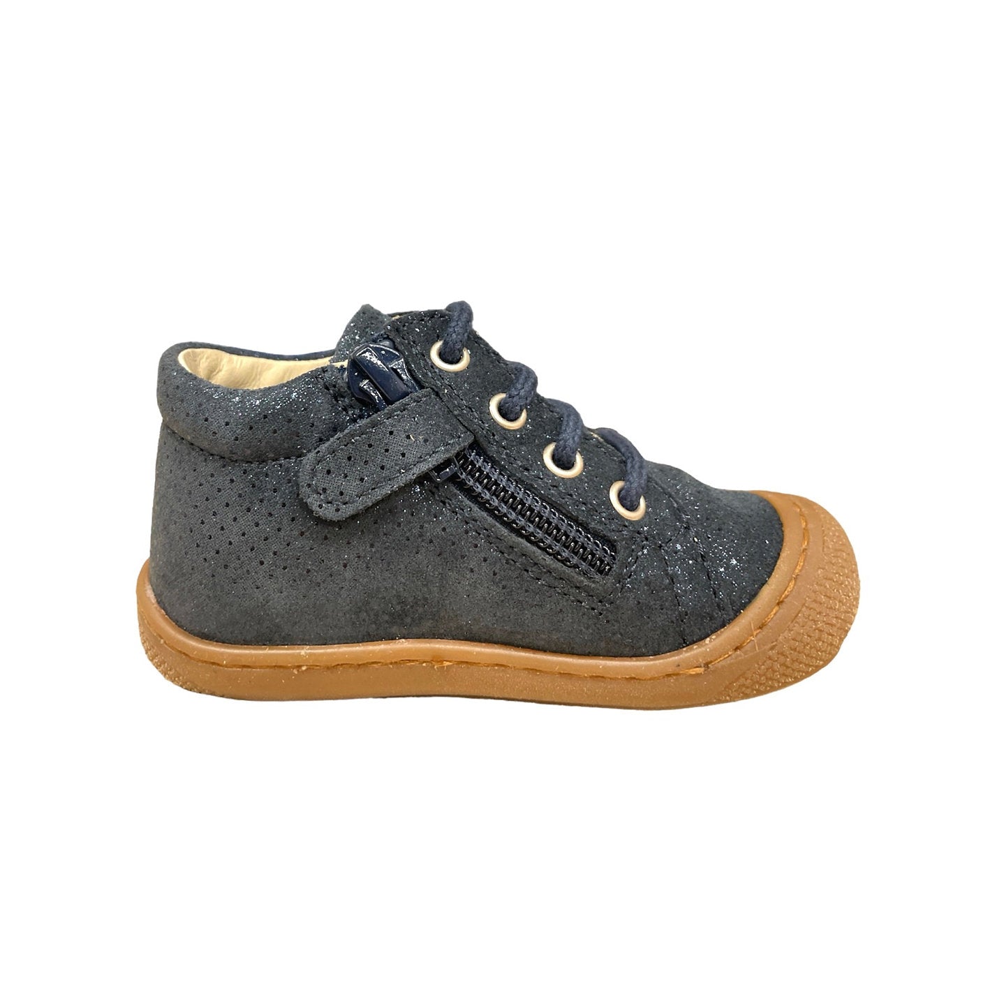 NATURINO COCOON ZIP Dots Blue bottillons