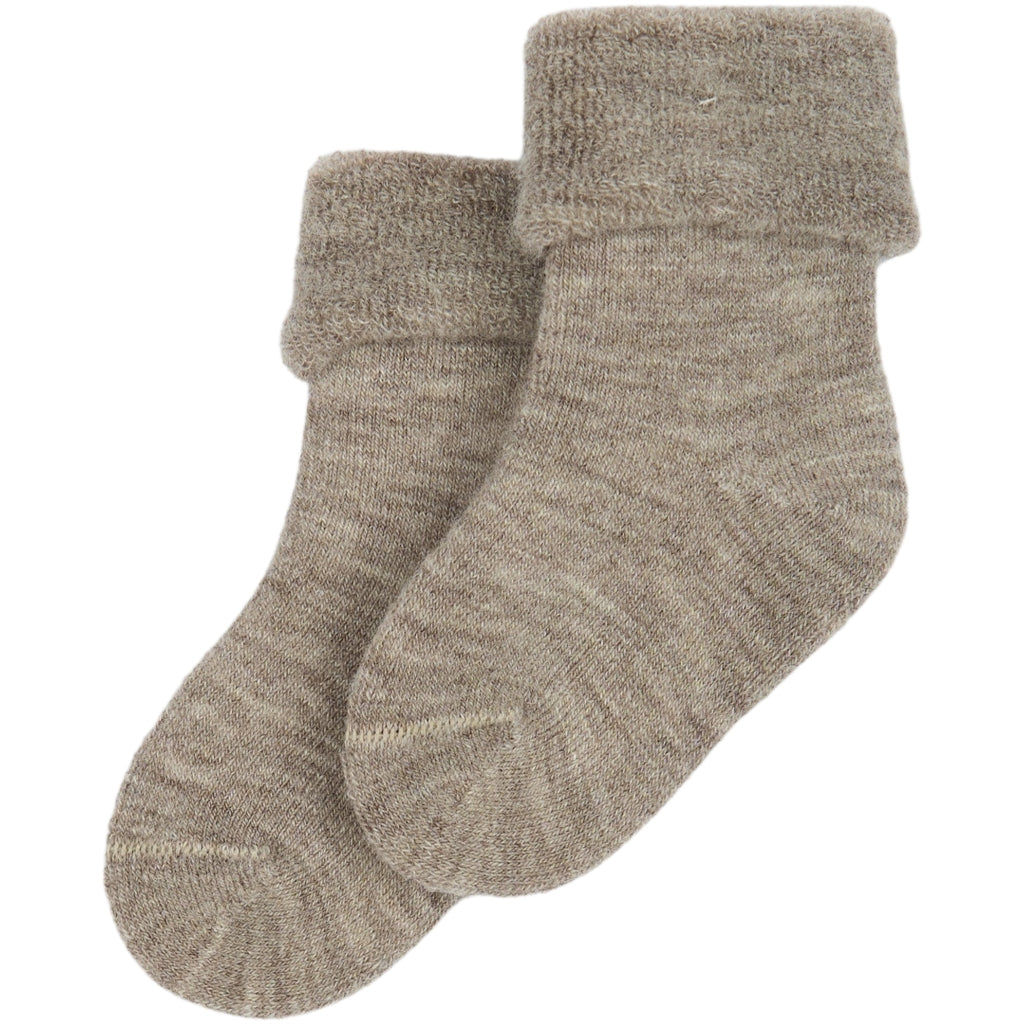 MINIPOP WOOL BABY SOCKS Beige Chaussettes