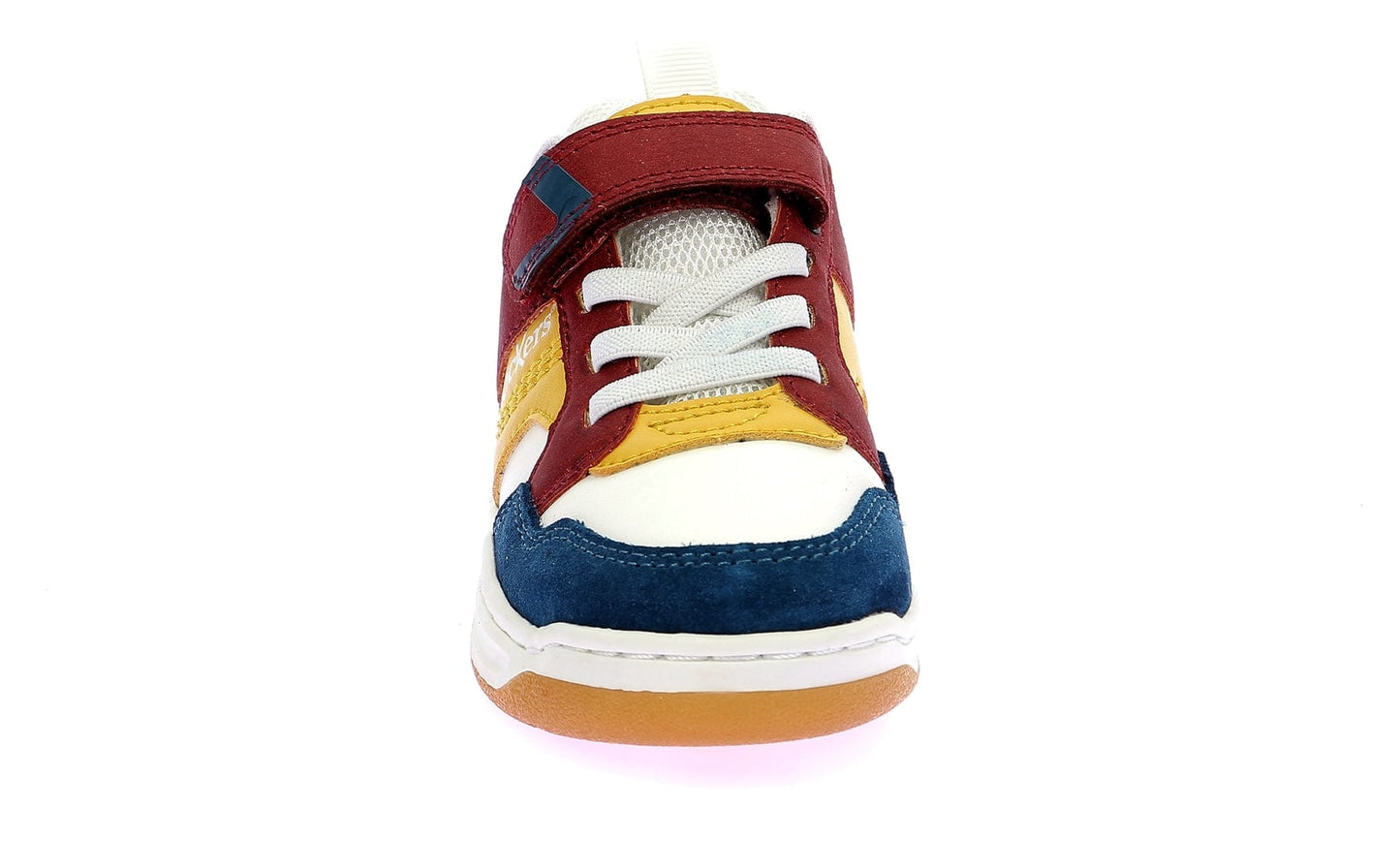 Chaussures Basses/Baskets/Sneakers KICKERS KICKARTING Blanc Bordeaux Bleu Chaussures basses Tennis