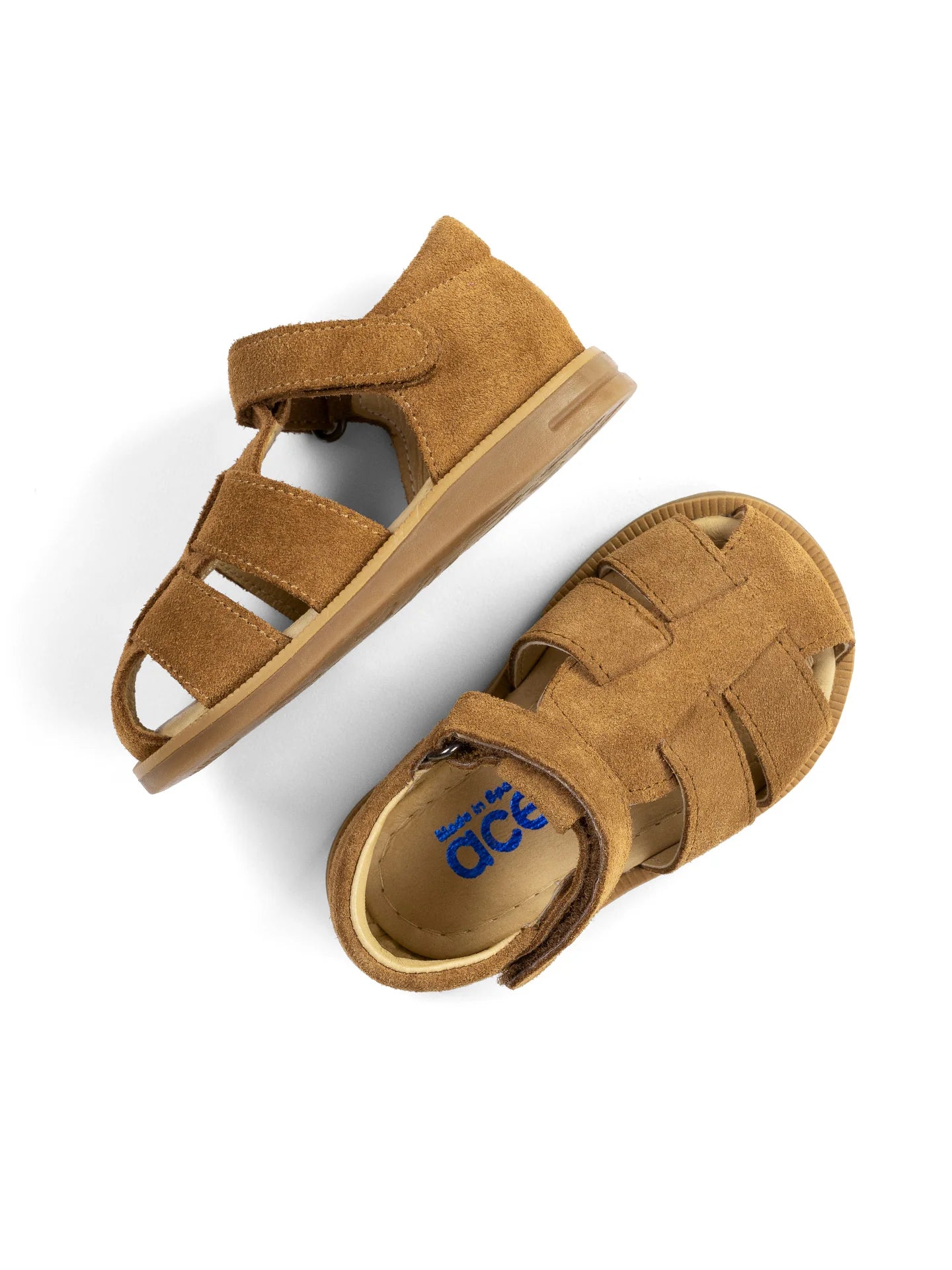 ACEBOS 1235 Camel Nubuck sandales nu-pieds