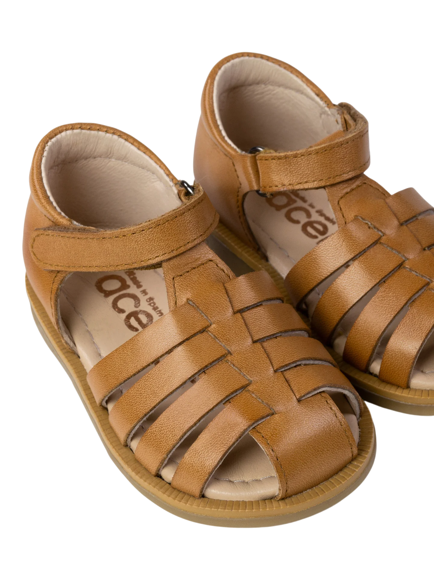 ACEBOS 1310 Honey Cognac sandales nu-pieds