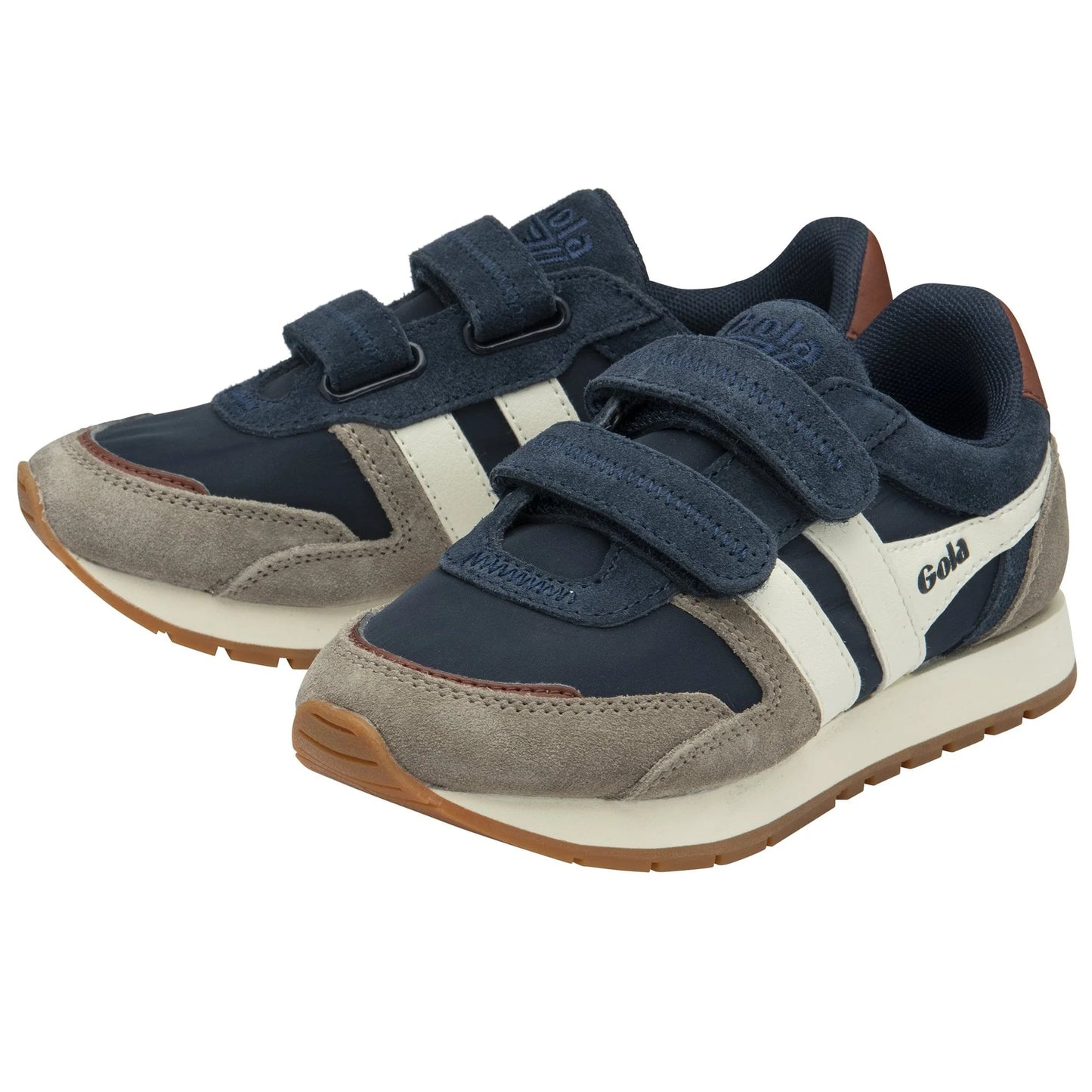 GOLA AUSTIN strap Navy Rhino Off white basket sneakers