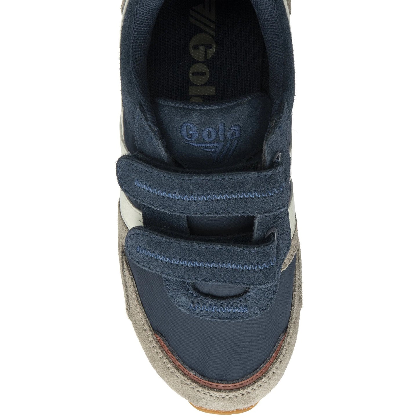 GOLA AUSTIN strap Navy Rhino Off white basket sneakers