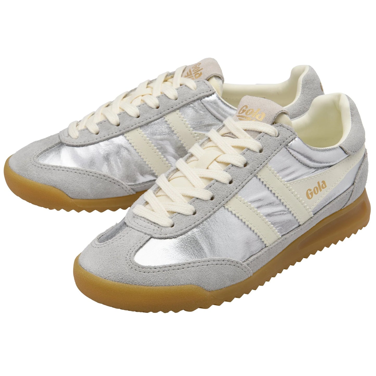 GOLA FIREFLY METALLIC Silver off white Sneakers Baskets adulte