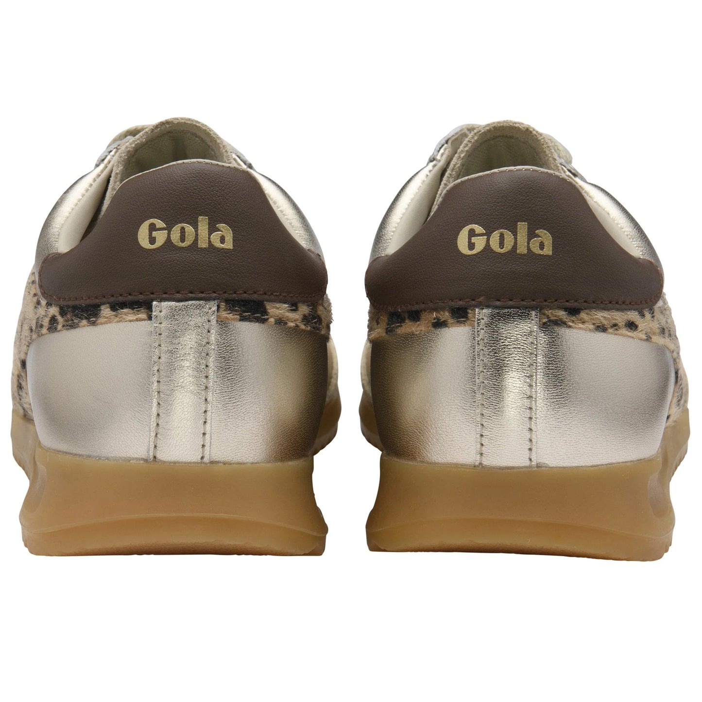 GOLA TORPEDO glimmer Gold Leopard basket sneakers
