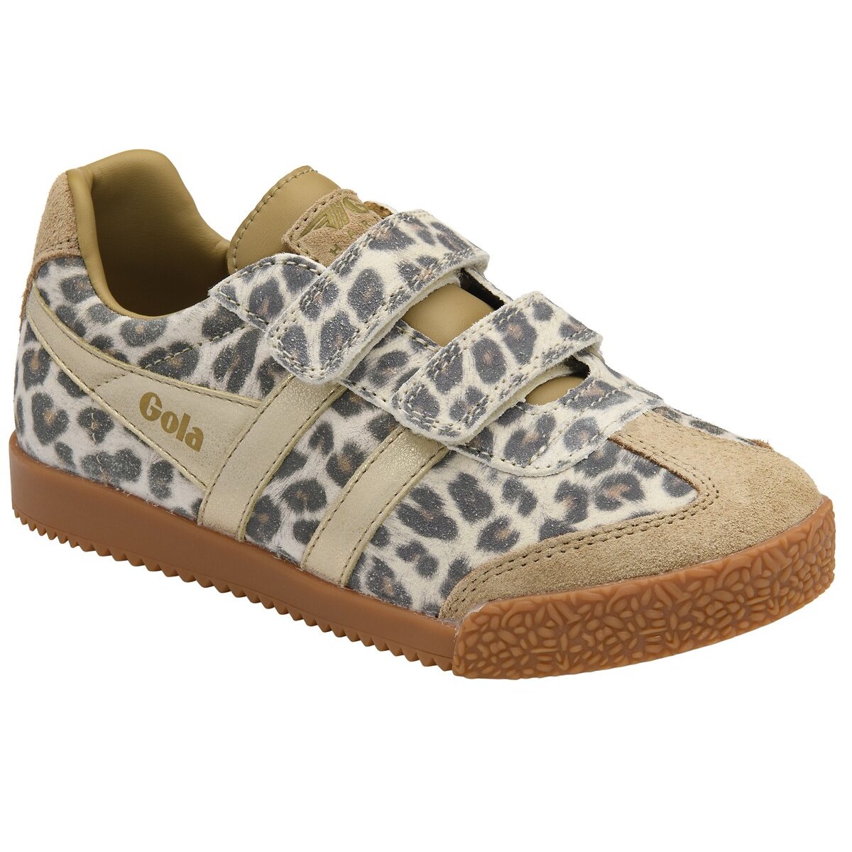 GOLA HARRIER SAFARI STRAP Léopard Caramel Sneakers Baskets