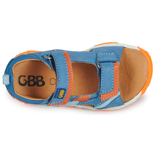GBB GIPSY Bleu Orange Sandales Nu Pieds