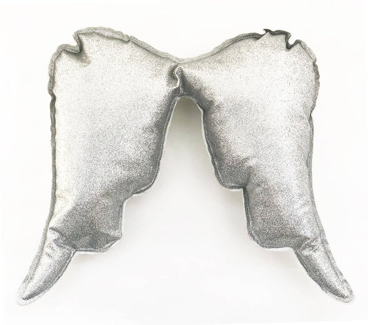 Ailes d' ange argent à paillettes bretelles élastiques