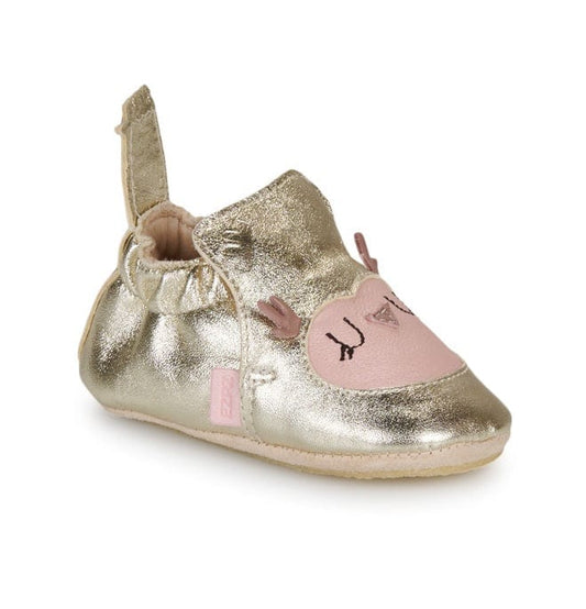 chausson EZPZ easy peasy  MY BLUBLU HIBOO Or Rose chaussons cuir