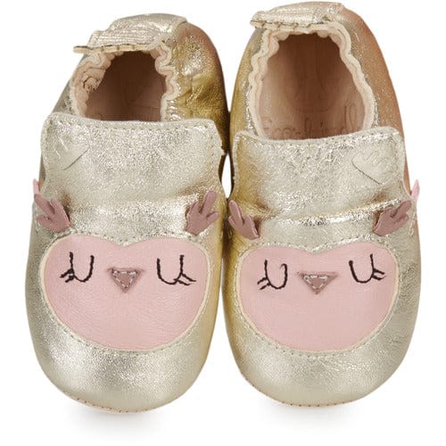 chausson EZPZ easy peasy  MY BLUBLU HIBOO Or Rose chaussons cuir