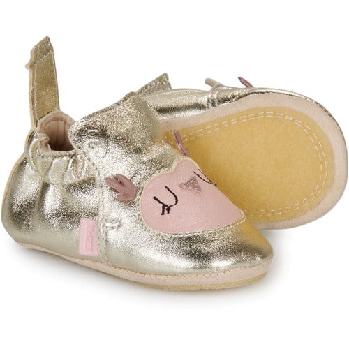 chausson EZPZ easy peasy  MY BLUBLU HIBOO Or Rose chaussons cuir