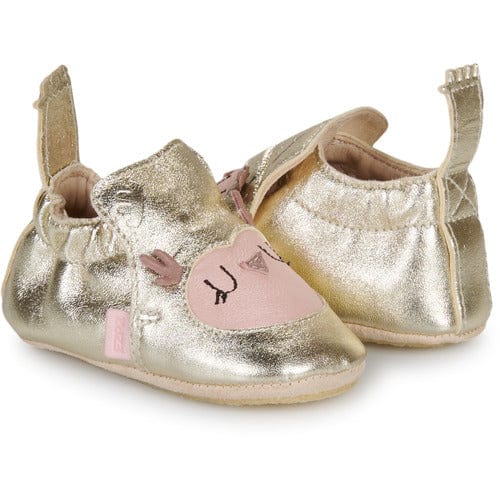 chausson EZPZ easy peasy  MY BLUBLU HIBOO Or Rose chaussons cuir