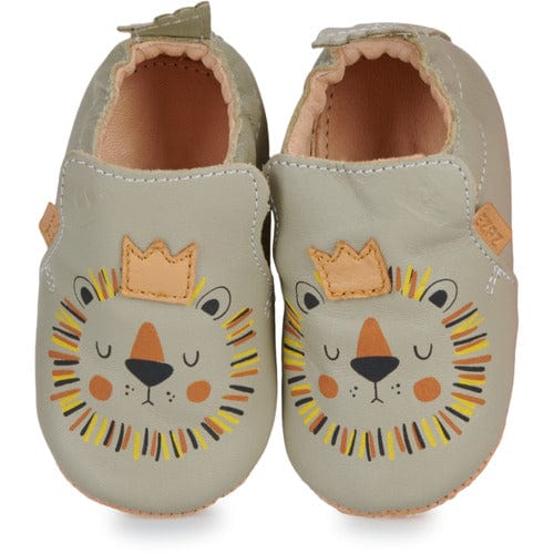 chausson EZPZ easy peasy  MY BLUBLU Lion Vert chaussons cuir