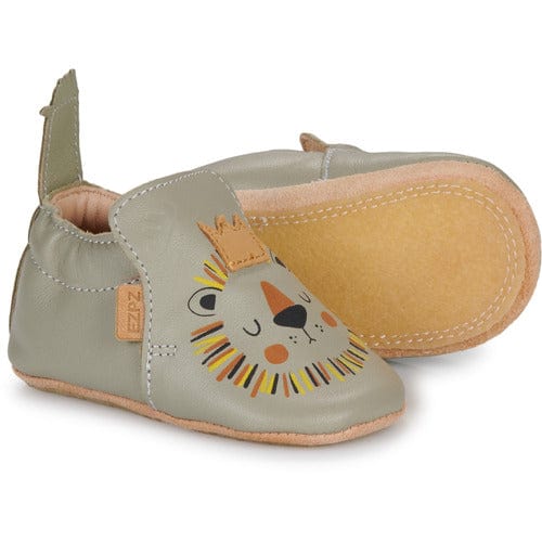 chausson EZPZ easy peasy  MY BLUBLU Lion Vert chaussons cuir
