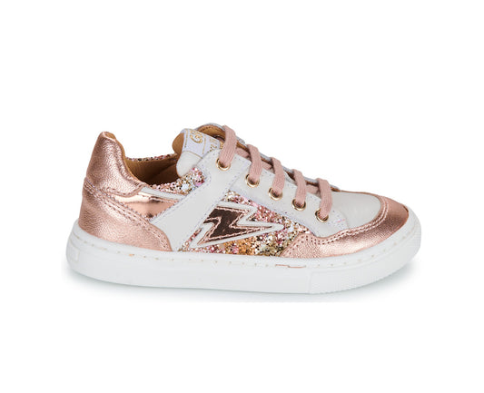 GBB FLORINE Blanc Paillettes Multi Baskets Chaussures Basses