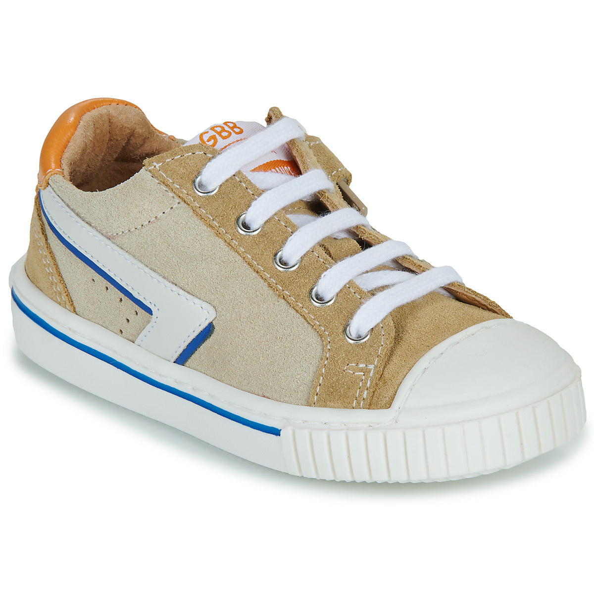 GBB FONCEUR Cognac Crème Chaussures Basses Baskets