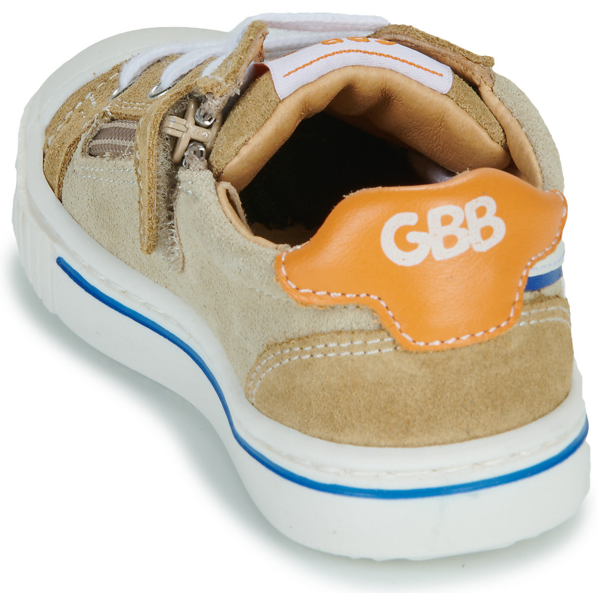 GBB FONCEUR Cognac Crème Chaussures Basses Baskets