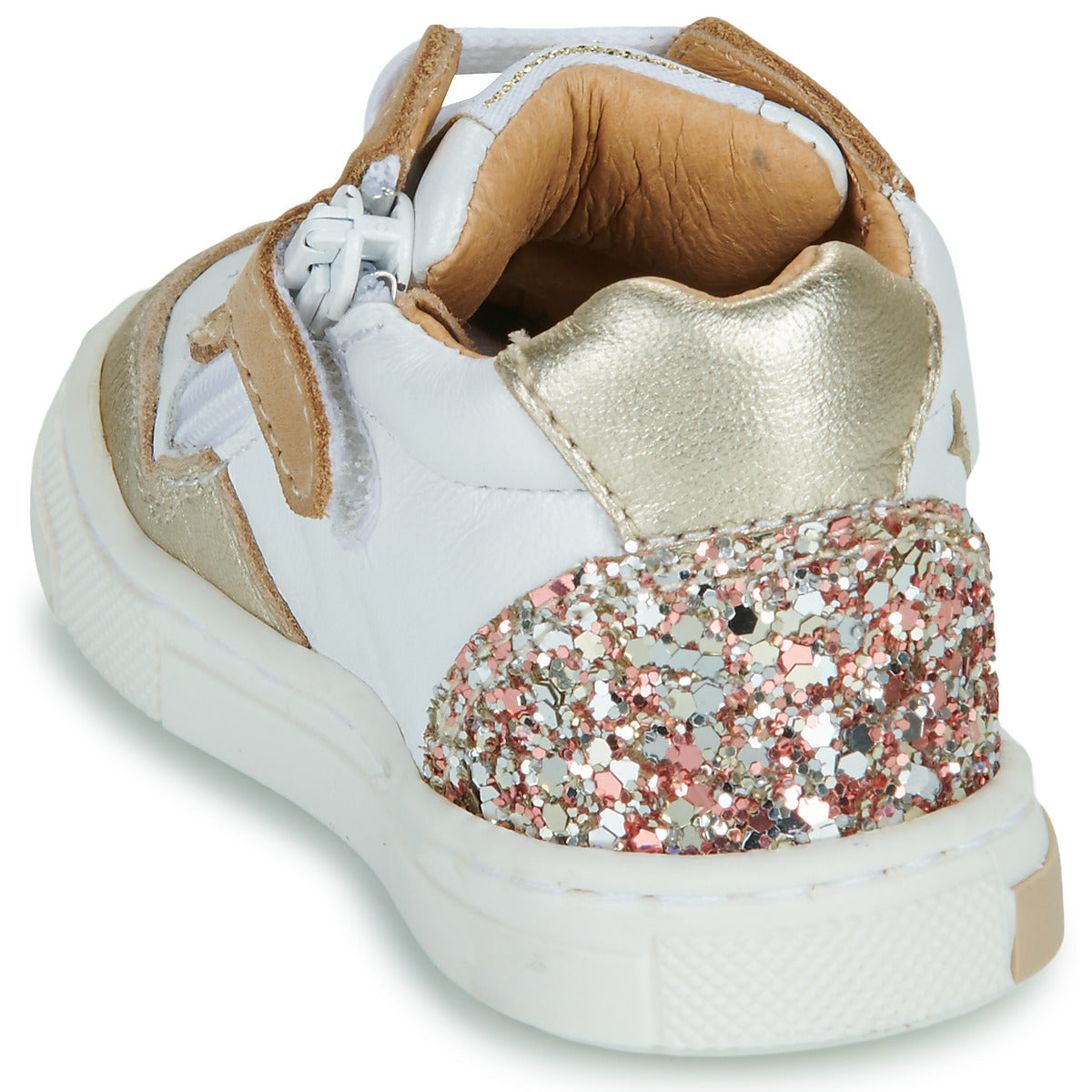 GBB GIVRE Blanc Beige Or Baskets Hautes Bottillons