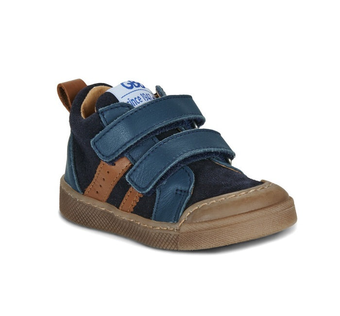 GBB AMAURY Marine Camel baskets hautes garçon à scratchs