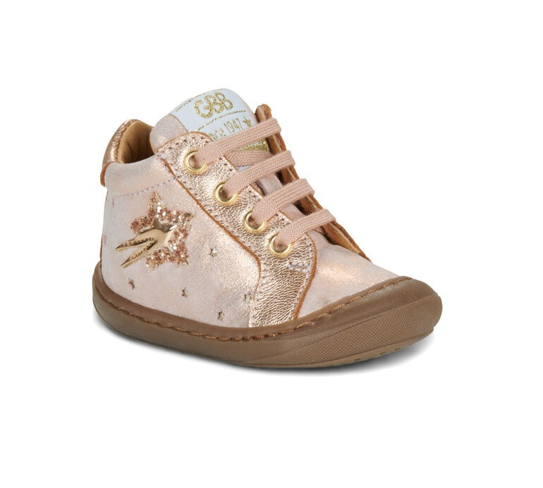 GBB AMANDINE Rose Or Cuivre chaussures hautes bottillons fille étoile
