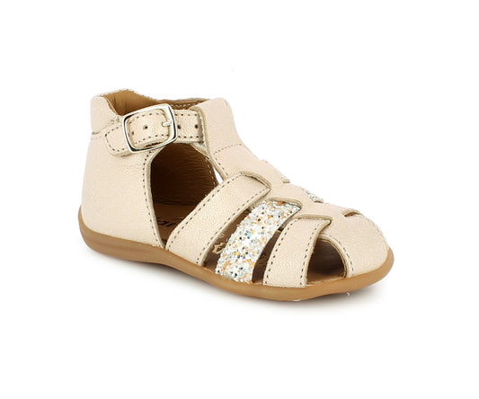 BELLAMY BEFA Or Paillette Sandales Nu Pieds