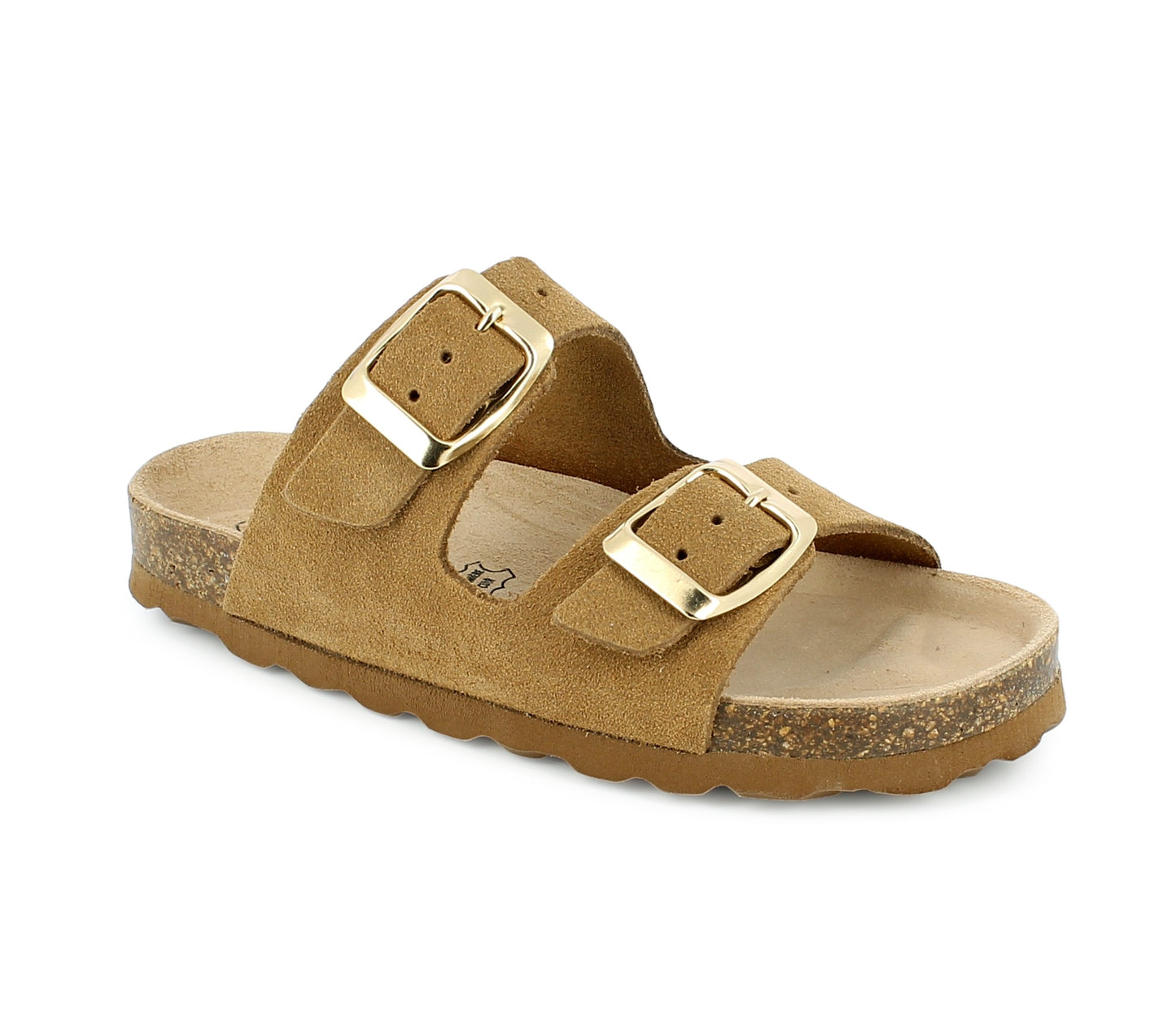 BELLAMY CLAC Velours Camel Sandales Nu Pieds