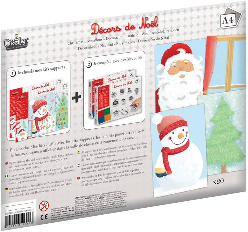 Kit supports Feuilles "Décors de Noël"