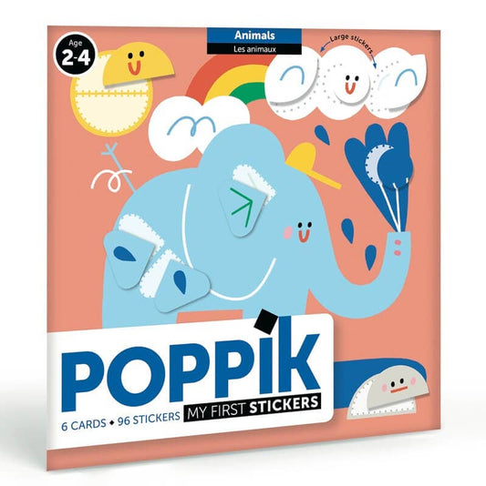 Animaux - Carte en stickers 2 +