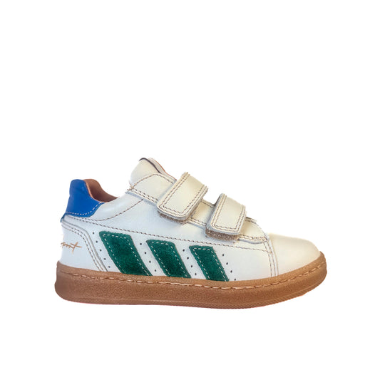 BABYBOTTE ALERT Vl Blanc vert Baskets tout cuir