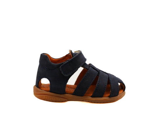 BABYBOTTE TAFARI Bleu Nubuck sandales nu pieds