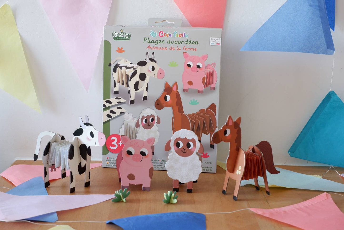 Créa facile, Pliages accordéons "Animaux de la ferme"