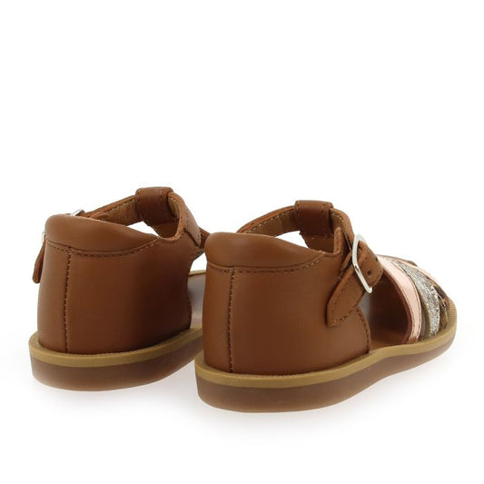 POM D'API POPPY OTO camel sandales/nu-pieds