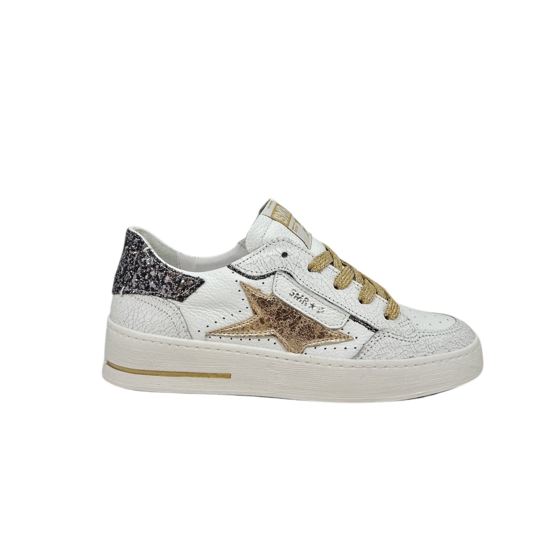 Sneakers/Baskets adulte SMR Semerdjian ALE C823 Blanc Doré Noir Sneakers Baskets adulte
