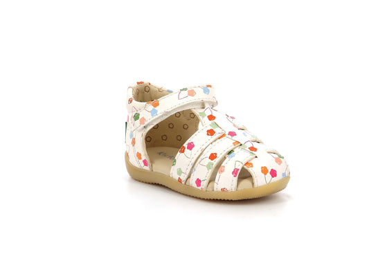 sandale/nu-pied 20 KICKERS BIGFLO Blanc Cerise sandales 3612888019301