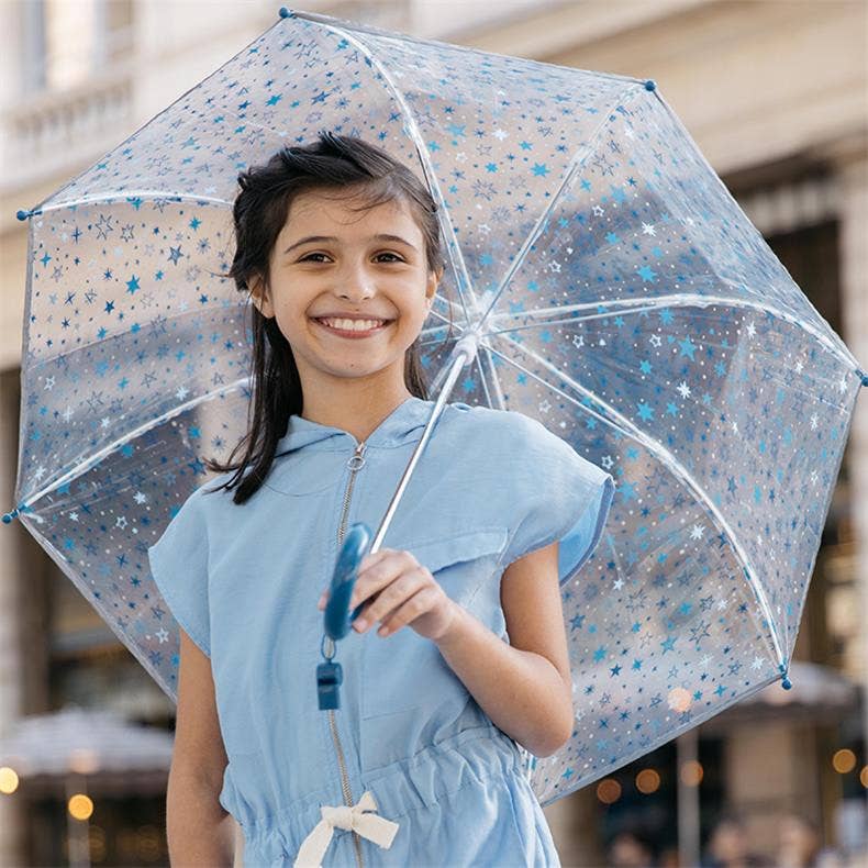 Smati Parapluie Enfant Etoiles Bleus - Réfléchissant