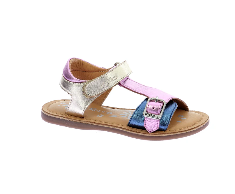 KICKERS DIAZZ Beige Marine Sandales Nu Pieds