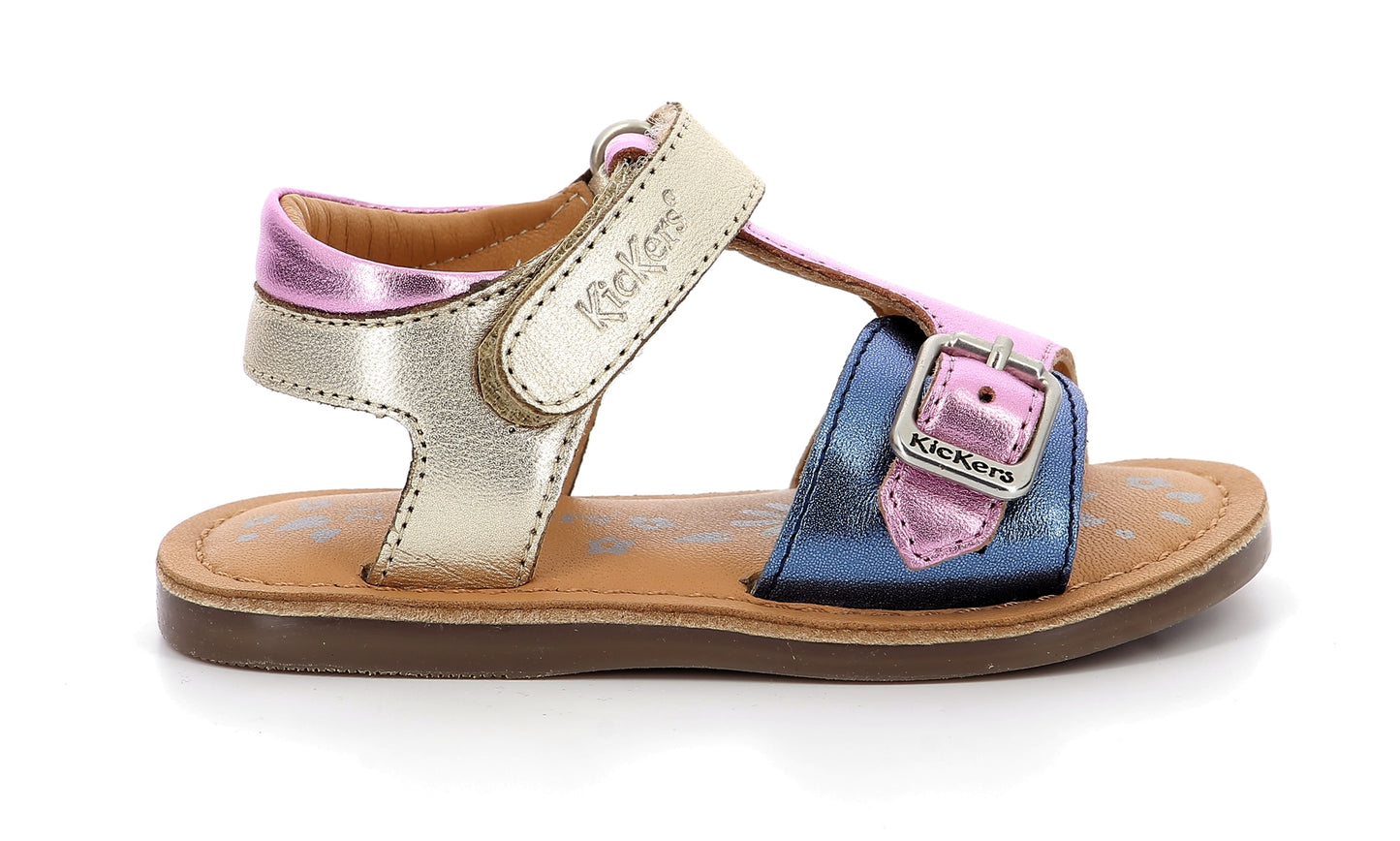 KICKERS DIAZZ Beige Marine Sandales Nu Pieds
