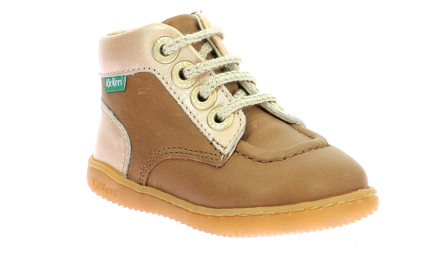 KICKERS KICKONIC Camel Or bottillons Premiers pas