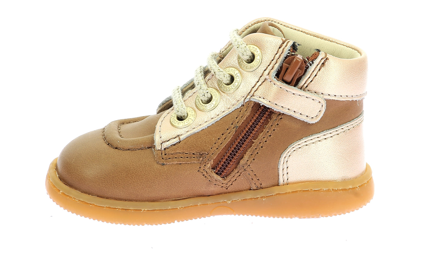 KICKERS KICKONIC Camel Or bottillons Premiers pas