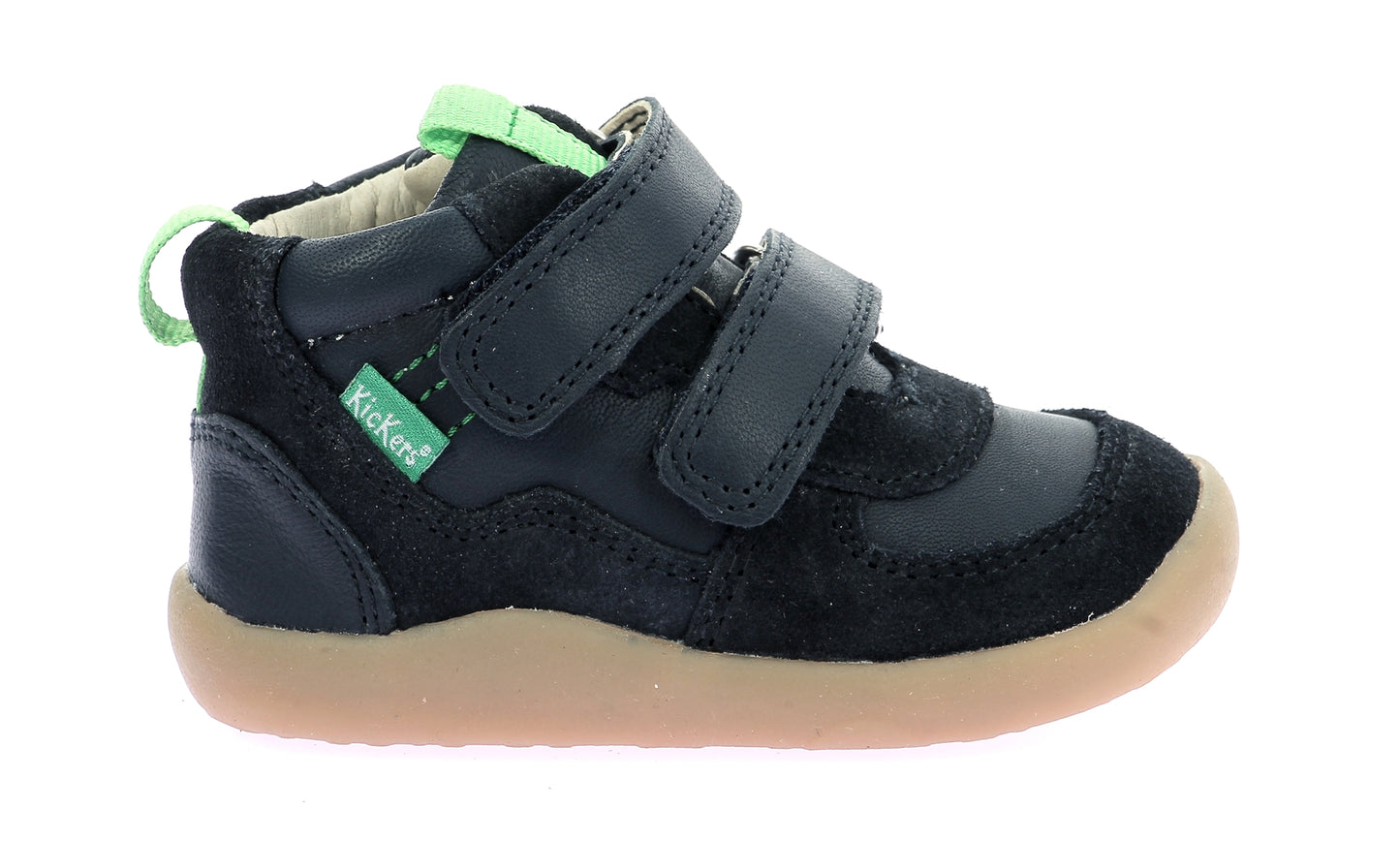 KICKERS KICKFRESHO Marine bottillons Premiers pas barefoot