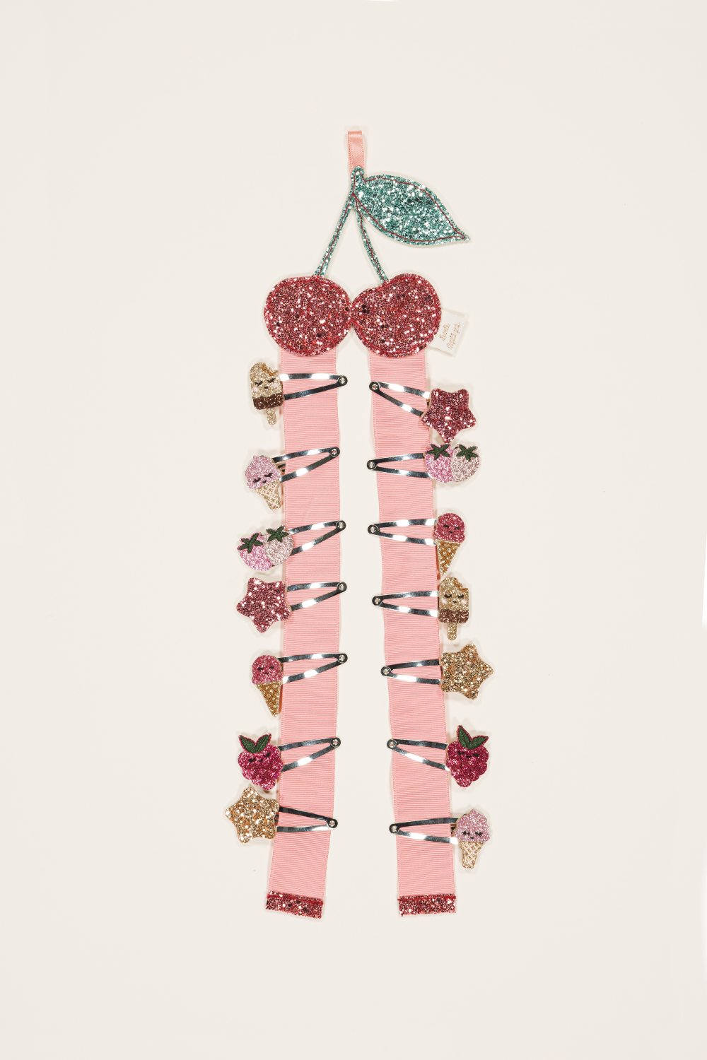 LUCIOLE ET PETITS POIS Barrettes Berry la framboise (paire)