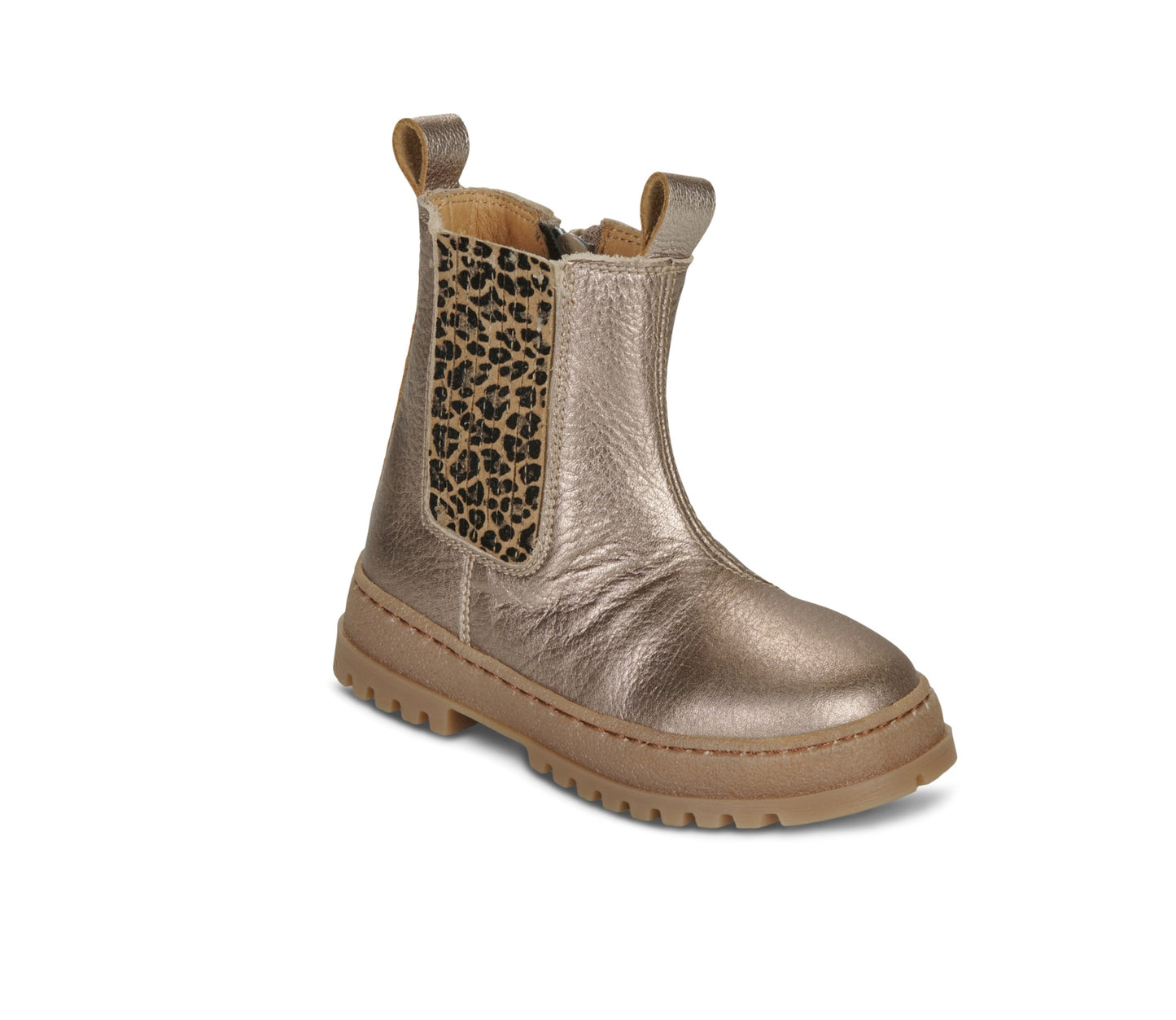 GBB RIKKIE Camel bottillons enfant nubuck camel étoile orange lacets